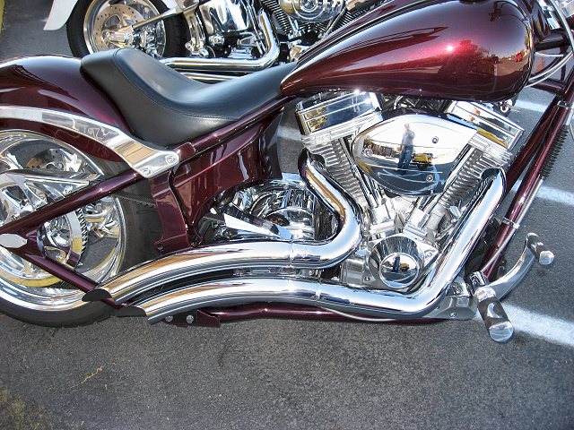 Larry's Vance and Hines Pipes on Big Dog
