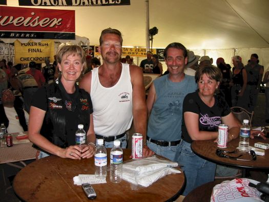 Riders Enjoying the Handlebar Saloon