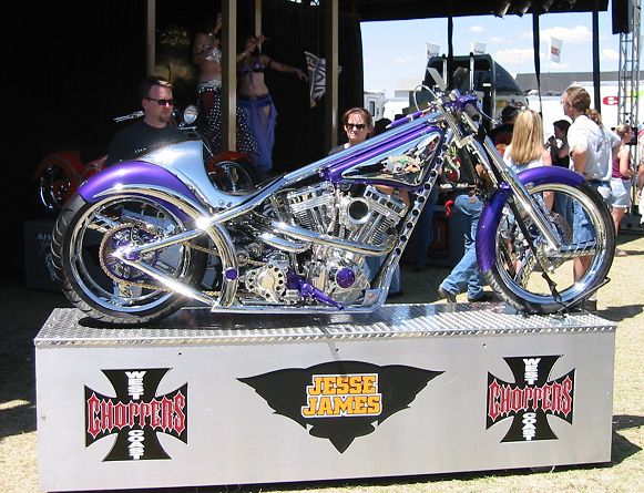 Jesse James Bike in the Camel Road House