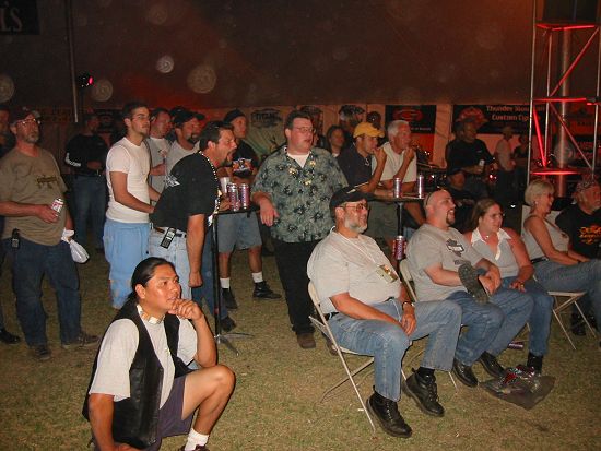 Riders watching the show
