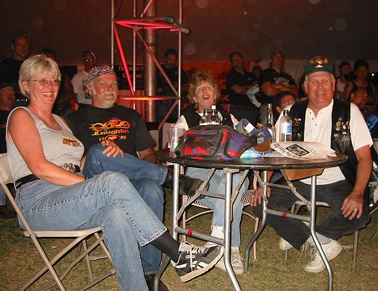 Riders watching the show