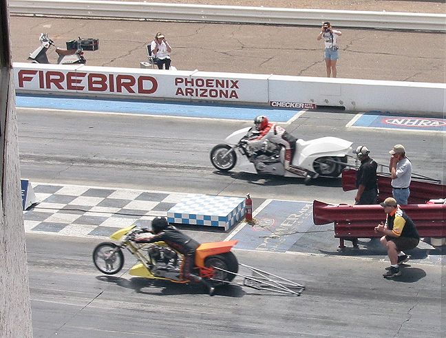 Drag Bike Pulling A Wheelie