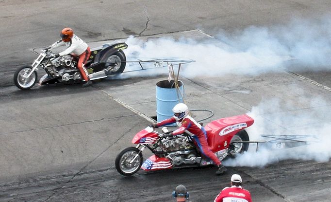 Drag Bikes From Above