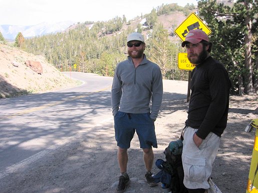 Hikers On Their Way To Canada Hiking A Trail From Mexico.