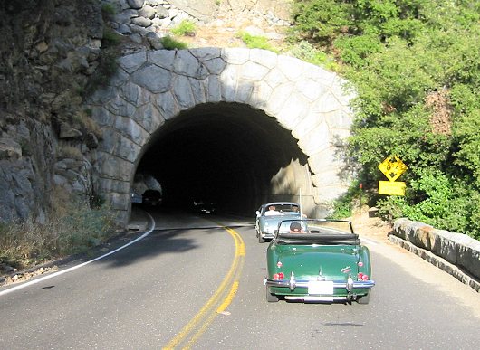 Following Some Austin Healy's Through The Tunnel