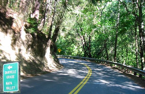 Trinity Rd./Oakville Grade. A must ride through the middle of Napa Valley