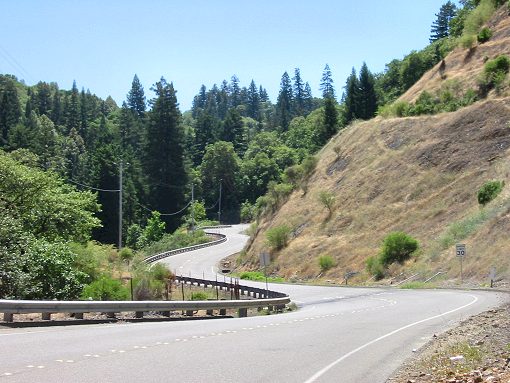 A look at the mild curves on Stewarts Point/Skaggs Rd.