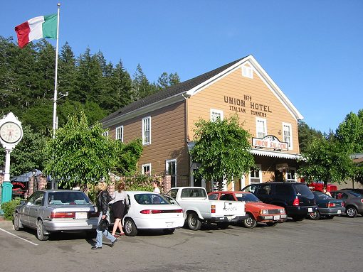 Our Dinner Location. The Union Hotel Italian Restaurant.