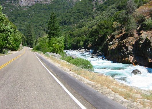 The Beautiful Stream That Runs Next To The Road At Bottom of the Canyon