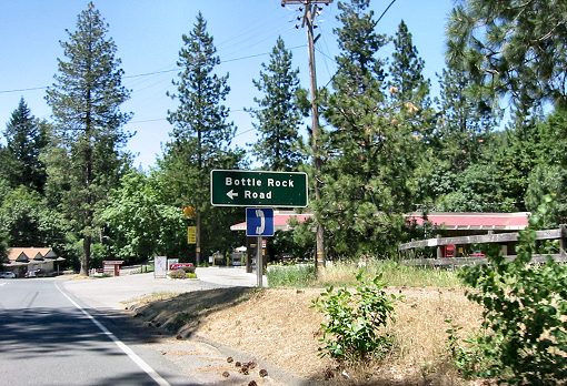 The Turn To Bottle Rock Rd.