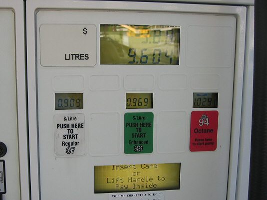 Gas by the Liter in Canada
