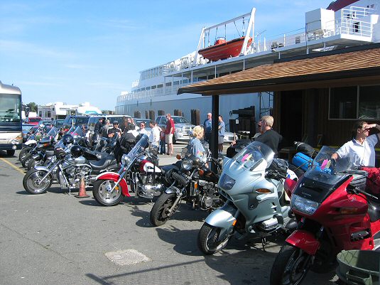 Bikes Lined up for the Ferry