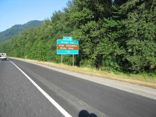 I-84 Next To Columbia River in Oregon