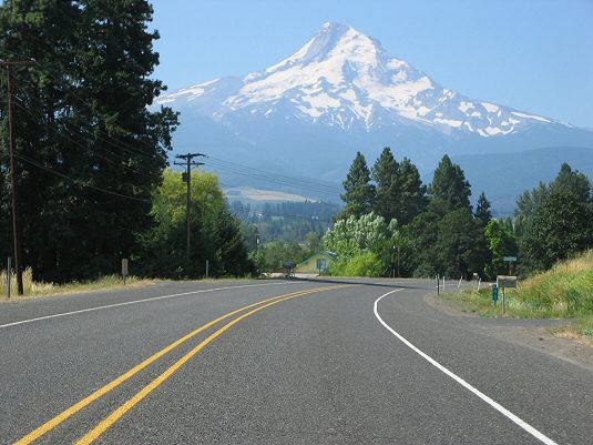 Hwy. 35 with View of Mt. Hood