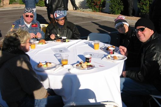 Enjoying  Breakfast