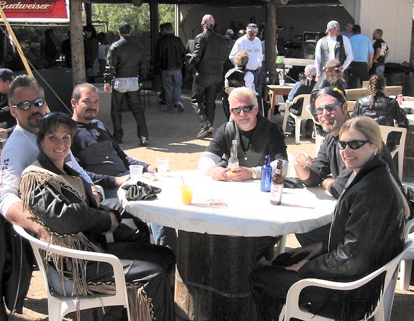 Riders taking a break in New River