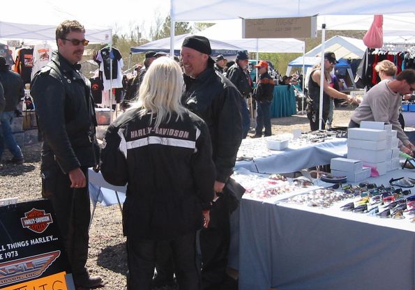 Riders at the vendors in Rock Springs