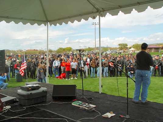Mike Broomhead Addresses the Crowd