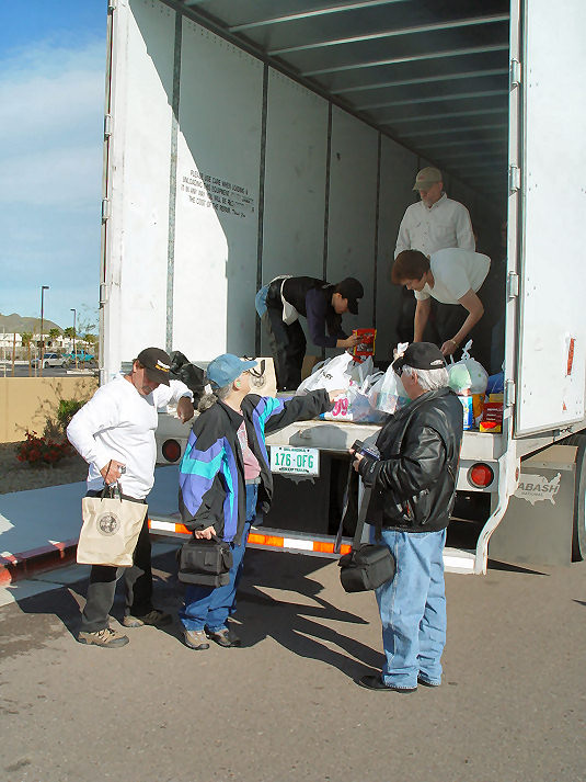 The Knight Transportation Truck To Store the Donations