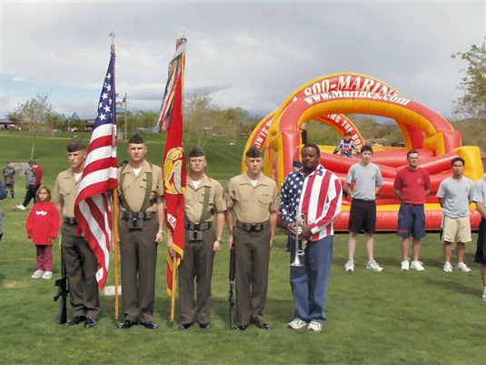 Color Guard From Camp Pendleton With Jesse McGuire