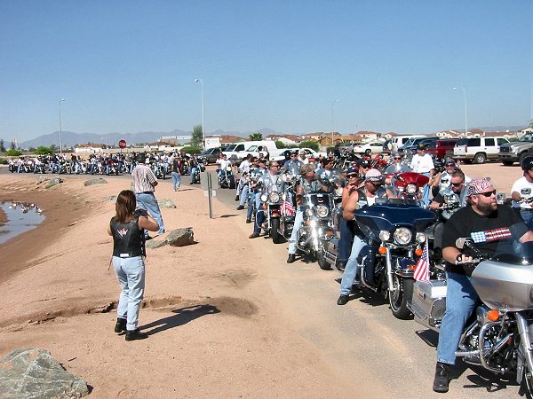 Riders Entering The Park