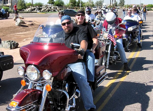 Riders Entering The Park