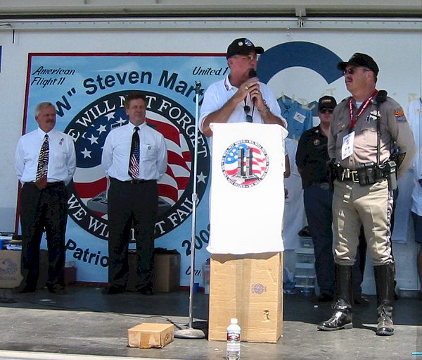 W. Steven and Mark Brown Address The Crowd