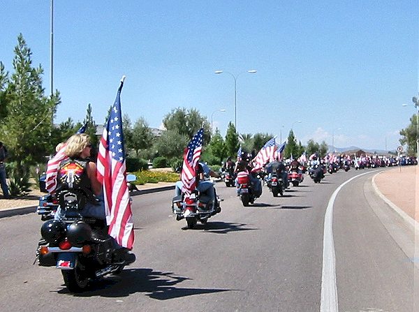 The Flags Lead The Ride