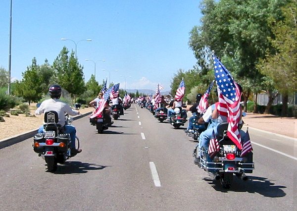 The Flags Lead The Ride