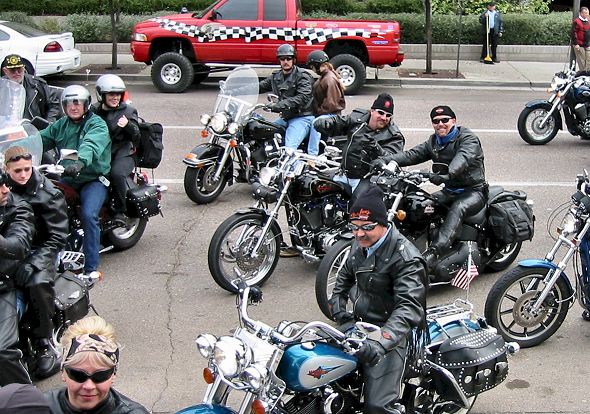 Riders Coming In To Park