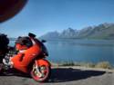 Lake Jackson, Wyoming. Tetons behind.