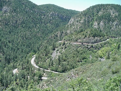 The switchbacks on 89 A heading to Flagstaff