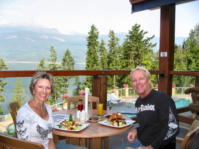Barry and Mrs. C. at Halcyon Hot Springs, BC