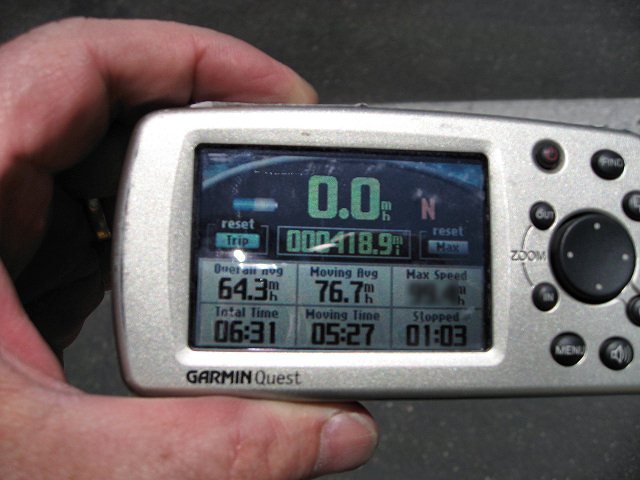 GPS Statistics from 101 and Union Hills