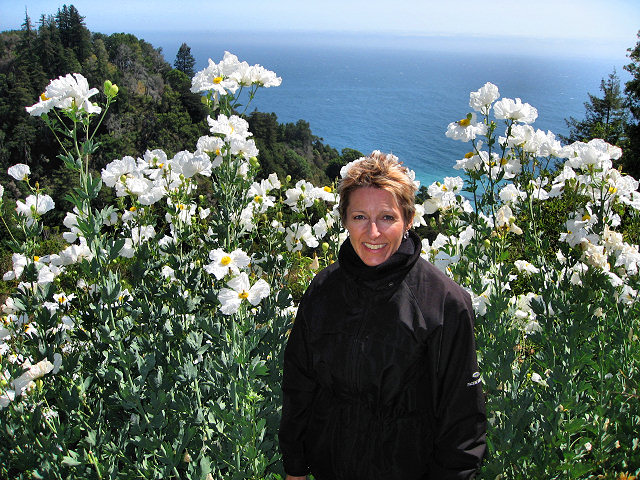 Mrs. C. on Pacific Coast Highway 1
