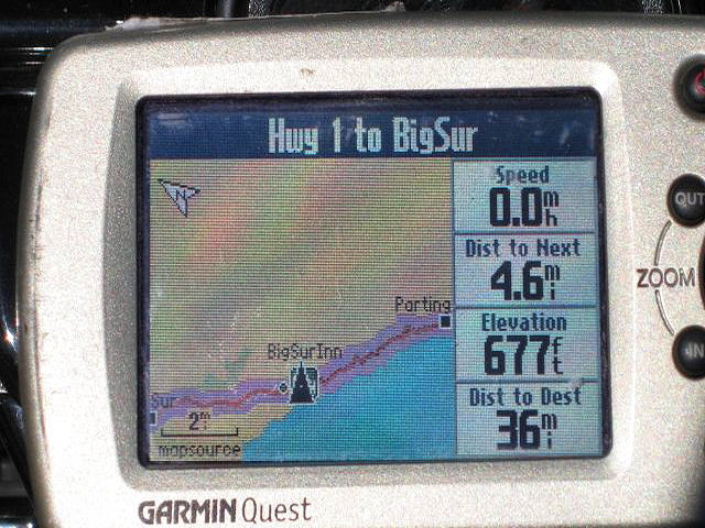 GPS on Hwy. 1 Big Sur