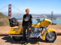 Mrs. C. in Front of Golden Gate Bridge