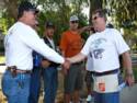 Royal Norman (Right) Greeting Riders
