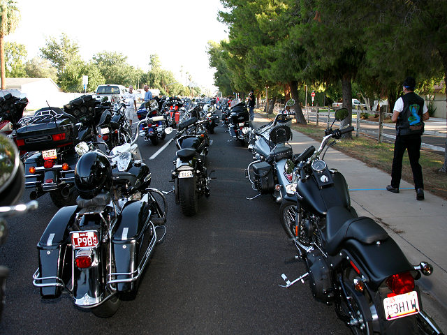 Bikes Lining Up