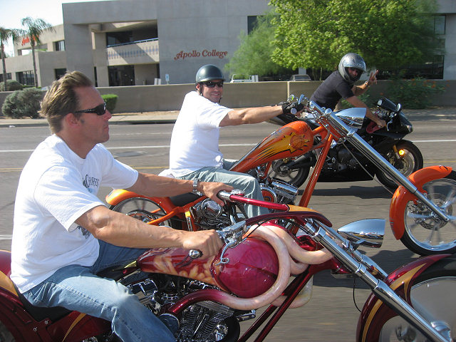 Scott on the Heart Foundation Bike and Roy on the Suns Bike