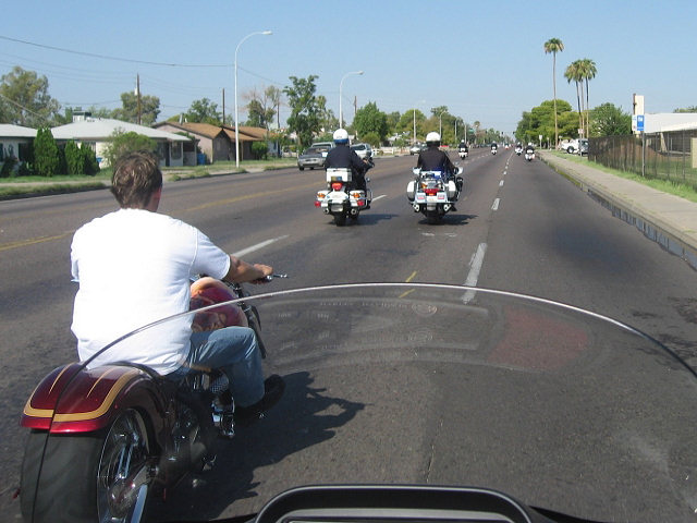 Escorted By Phoenix and Glendale P.D.