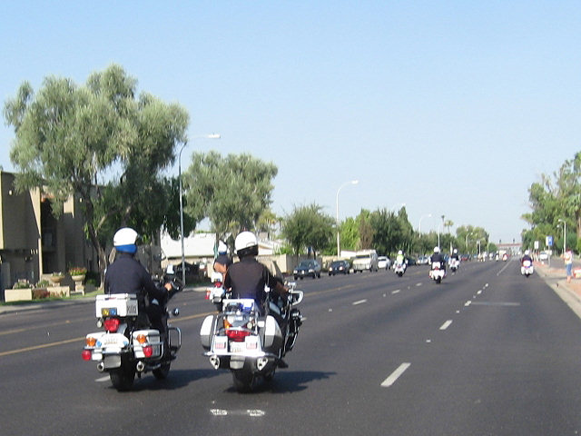 Escorted By Phoenix and Glendale P.D.