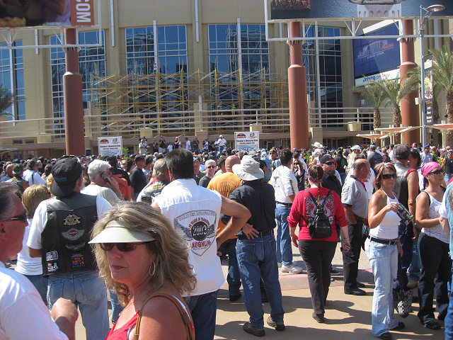 Riders Watch the Show at Westgate