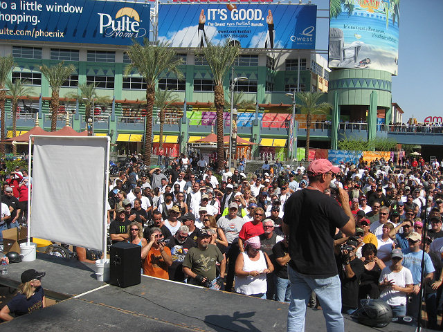 Riders Watch the Show at Westgate