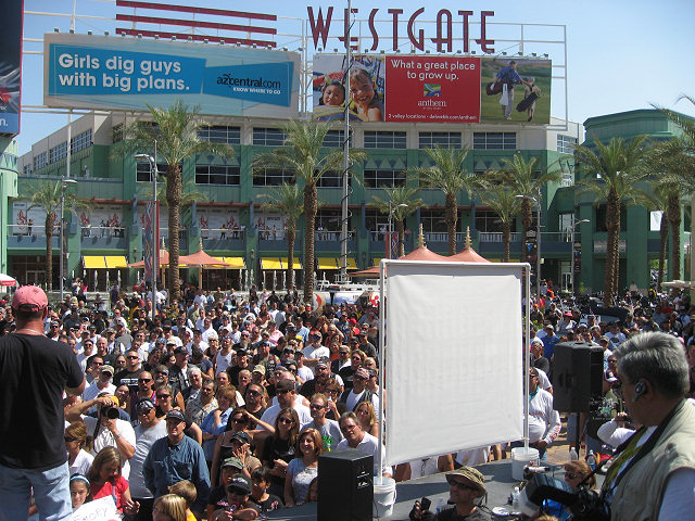 Riders Watch the Show at Westgate