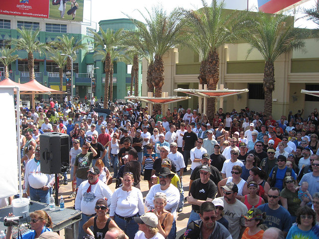 Riders Watch the Show at Westgate