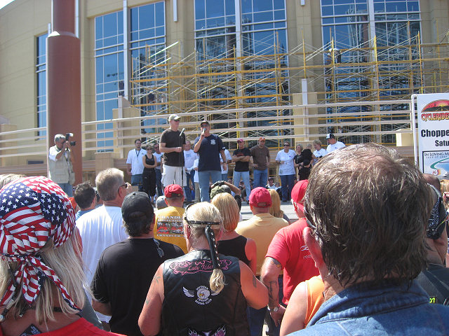 Riders Watch the Show at Westgate