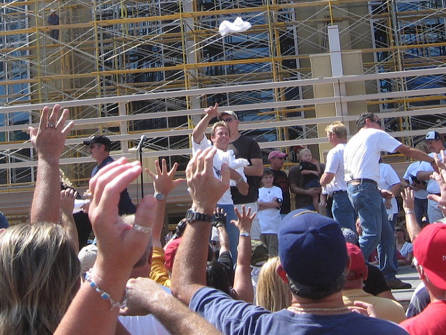 Riders Watch the Show at Westgate