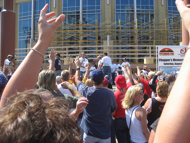 Riders Watch the Show at Westgate