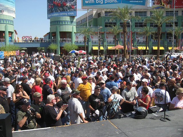 Riders Watch the Show at Westgate